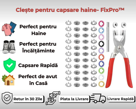 Clește pentru Capsare Haine- FixPro™️