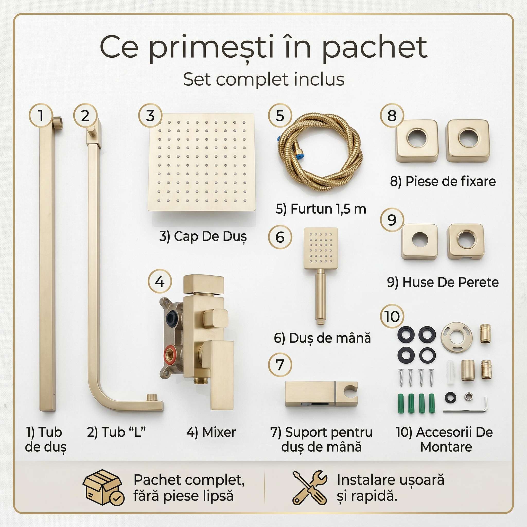 Set de dus 30x30 cm
