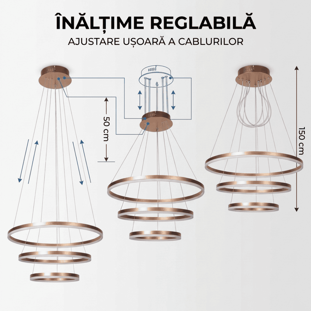 LUSTRA LED 3 CERCURI