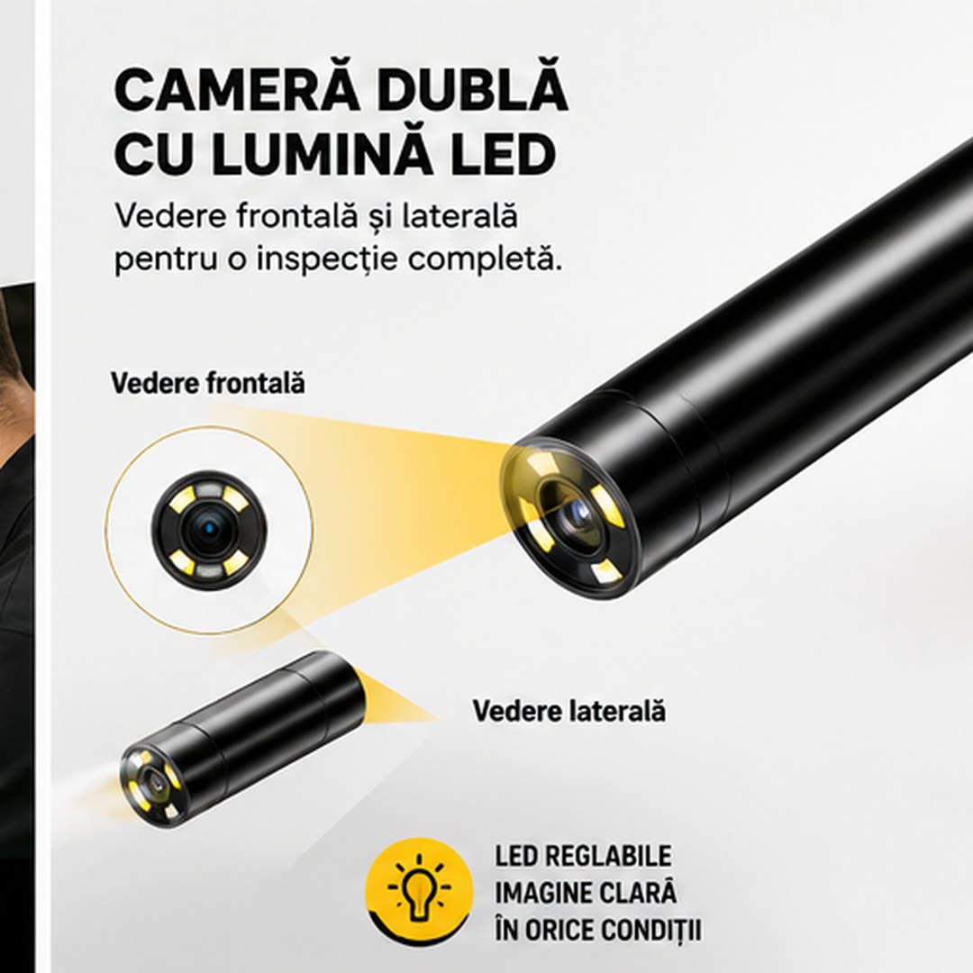 Camera de inspectie endoscop 5 metri
