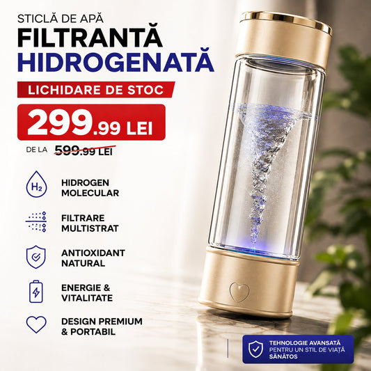 Sticla filtranta de apa hidrogenata